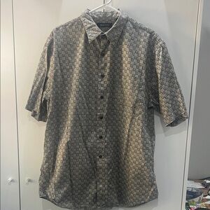 Murano Geometric Patterned Short Sleeve Shirt - 100% Cotton